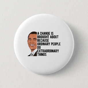 Bóton Redondo 5.08cm Obama cita Barack Obama como político