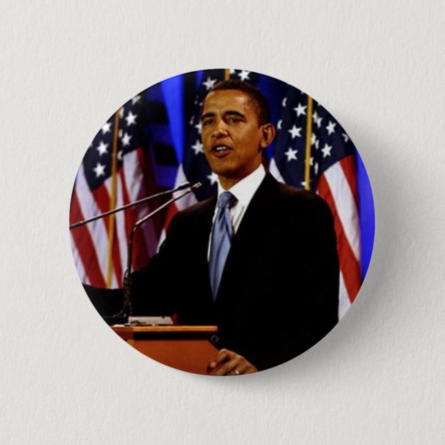 Bóton Redondo 5.08cm Obama-Com Sinalizadores (Frente)