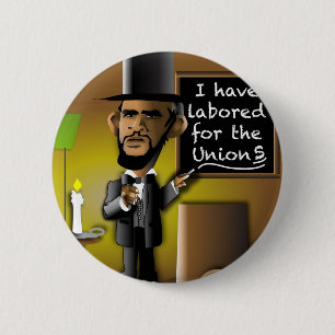 Bóton Redondo 5.08cm Obama como Lincoln para a(s) União(s)