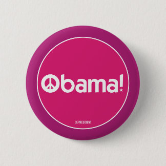 Bóton Redondo 5.08cm Obama cor-de-rosa para o botão da paz