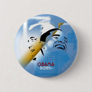 Bóton Redondo 5.08cm Obama e Biden