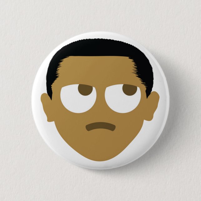 Bóton Redondo 5.08cm Obama Emoji POTUS (Frente)