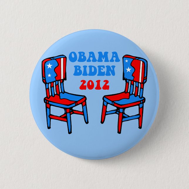Bóton Redondo 5.08cm Obama engraçado Biden (Frente)
