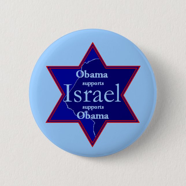 Bóton Redondo 5.08cm Obama ISRAEL Button (Frente)