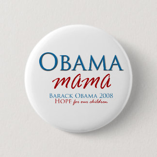 Bóton Redondo 5.08cm Obama Mama Button