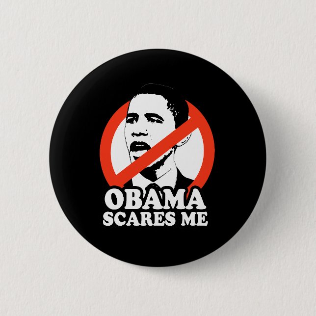 BÓTON REDONDO 5.08CM OBAMA ME PREOCUPA / T-SHIRT ANTI-OBAMA (Frente)