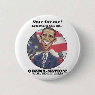Bóton Redondo 5.08cm Obama-Nação