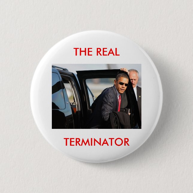Bóton Redondo 5.08cm Obama - o terminal real (Frente)