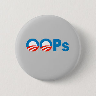 Bóton Redondo 5.08cm Obama oops