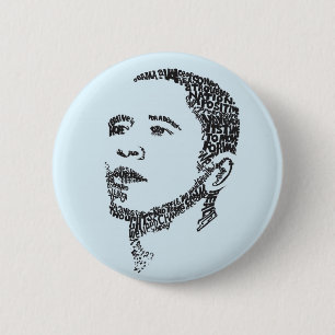 Bóton Redondo 5.08cm Obama: Palavras da esperança