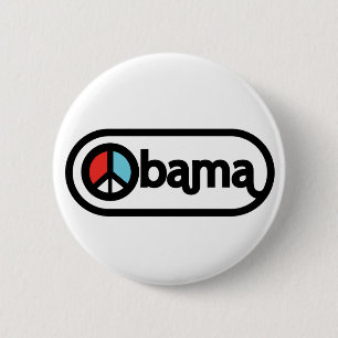 Bóton Redondo 5.08cm Obama para a paz