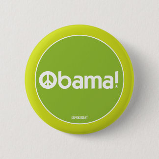 Bóton Redondo 5.08cm Obama para o botão do verde da paz