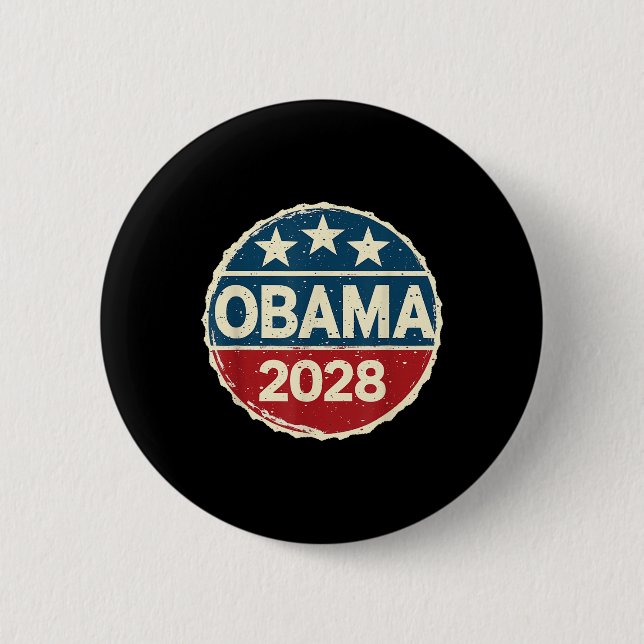 Bóton Redondo 5.08cm Obama Para O Presidente 2028 Obama 2028 (Frente)