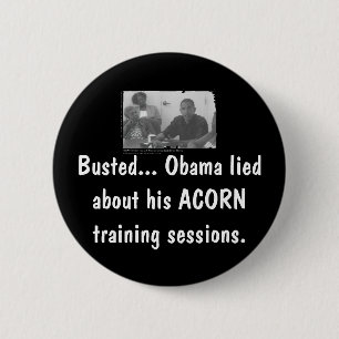 Bóton Redondo 5.08cm obamaacorn, rebentado… Obama encontrou-se… -
