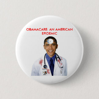 Bóton Redondo 5.08cm Obamacare Anti Obama Health Care Roupa
