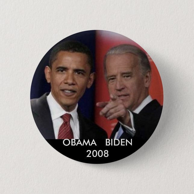 Bóton Redondo 5.08cm obamadebate, OBAMA   BIDEN2008 (Frente)