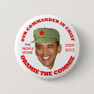 BÓTON REDONDO 5.08CM OBAMIE O COMMIE