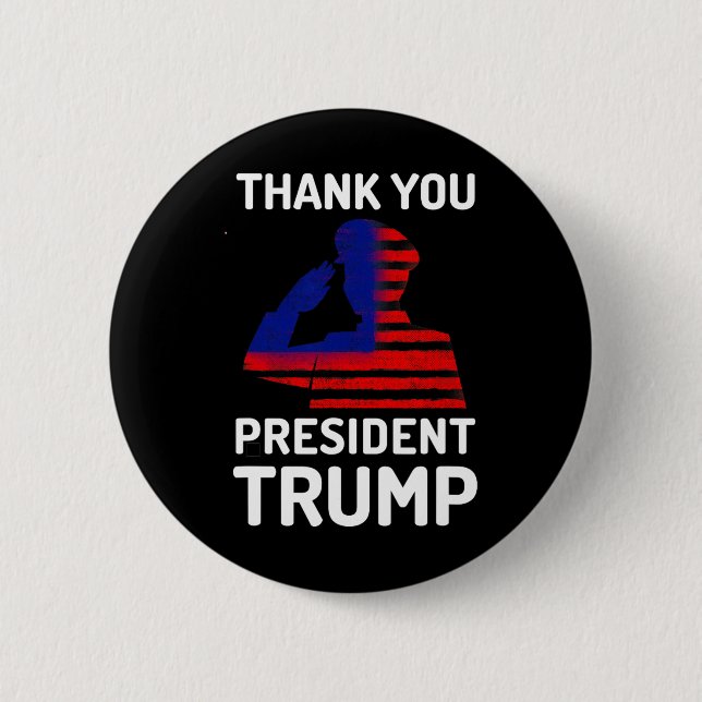 Bóton Redondo 5.08cm Obrigado Presidente Trump  (Frente)
