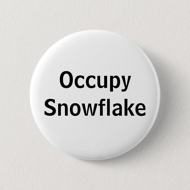 Bóton Redondo 5.08cm Occupy Snowflake (Frente)