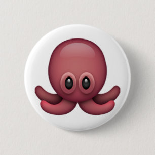 Bóton Redondo 5.08cm Octopus - Emoji