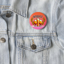 Bóton Redondo 5.08cm Óculos das damas de cervejas Oktoberfest em Pastel