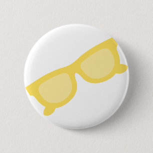 Bóton Redondo 5.08cm Óculos de sol de verão óculos de hipster amarelo