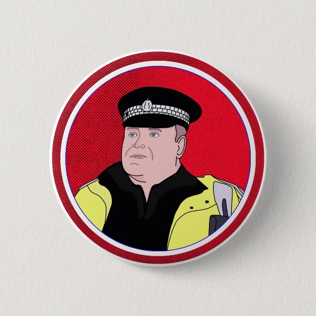 Bóton Redondo 5.08cm Oficial de Polícia (Frente)
