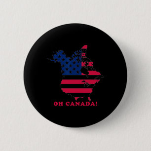 Bóton Redondo 5.08cm Oh Canadá, The 51 State Funny Trump No Canadá 2025