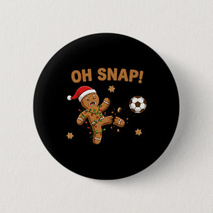 Bóton Redondo 5.08cm Oh Snap Homem de Pão de Gengibre Natal Futebol