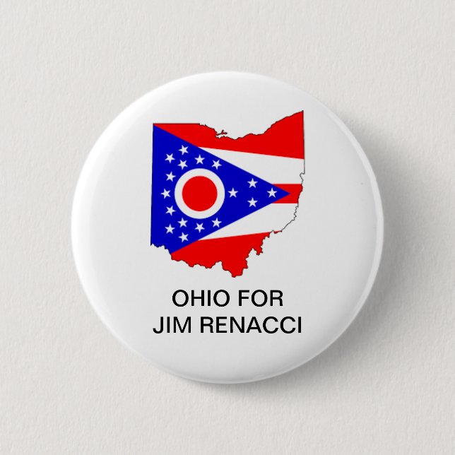 Bóton Redondo 5.08cm OHIO para o botão de GOVERNADOR de Jim Renacci (Frente)