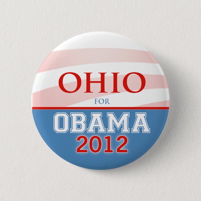 Bóton Redondo 5.08cm OHIO para Obama 2012 (Frente)