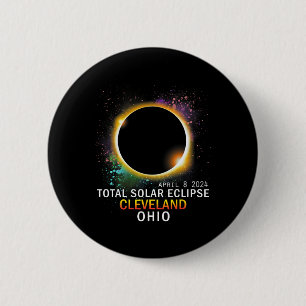 Bóton Redondo 5.08cm Ohio Total Solar Eclipse abril 8 2024