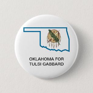 Bóton Redondo 5.08cm OKLAHOMA para o botão de TULSI GABBARD 2020
