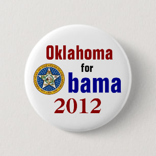 Bóton Redondo 5.08cm Oklahoma para Obama 2012