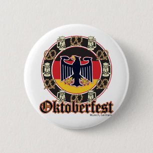 Bóton Redondo 5.08cm Oktoberfest Beer e Pretzels