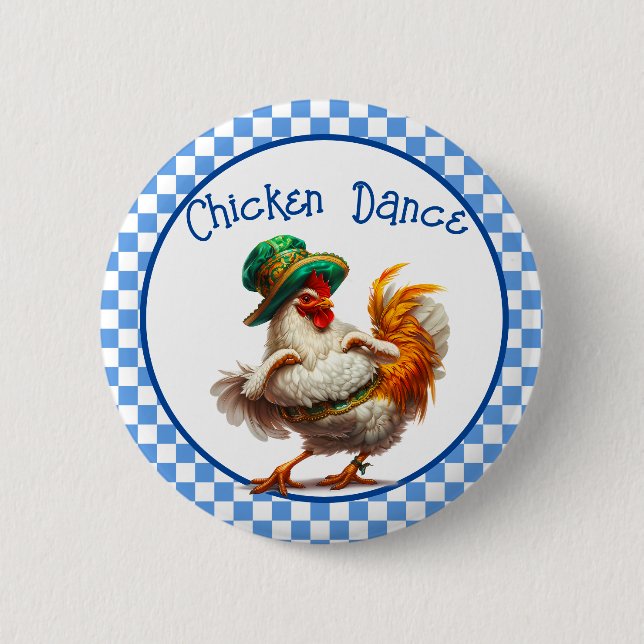 Bóton Redondo 5.08cm Oktoberfest Chicken Dance (Frente)