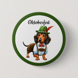 Bóton Redondo 5.08cm Oktoberfest Weiner Dog