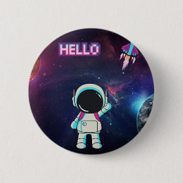 Bóton Redondo 5.08cm Olá do espaço.