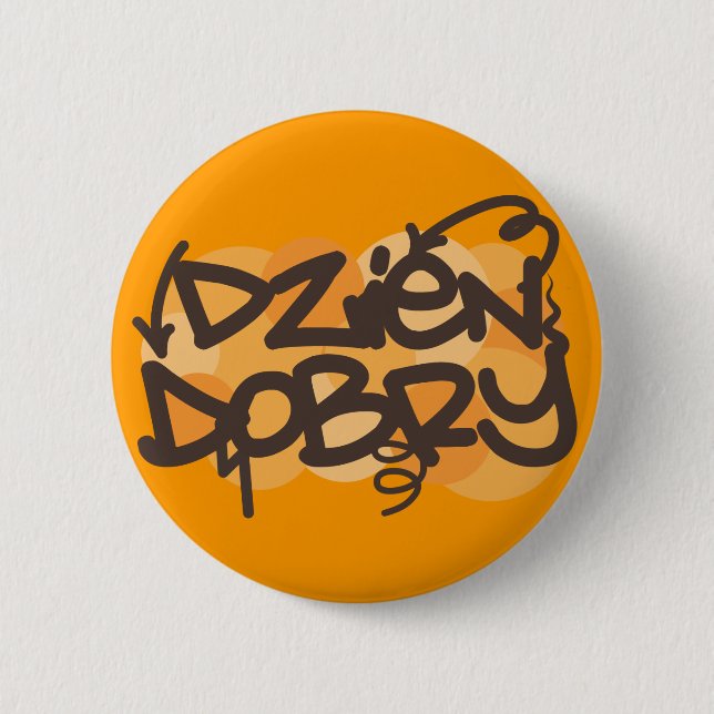 Bóton Redondo 5.08cm Olá! no estilo polonês dos grafites (Frente)