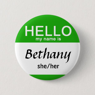 Bóton Redondo 5.08cm Olá Personalizado Meu Nome É Nome Personalizado 