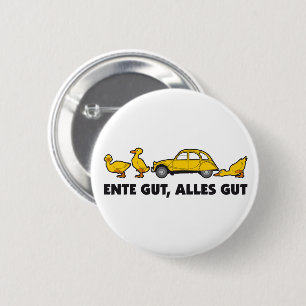 Bóton Redondo 5.08cm Oldtimer 2cv Farbe Gelb Ente gut Slogan