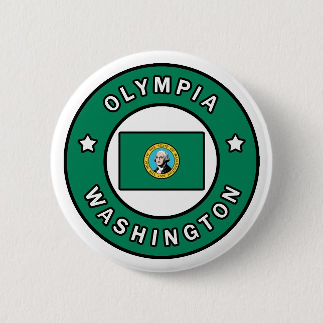Bóton Redondo 5.08cm Olympia Washington (Frente)