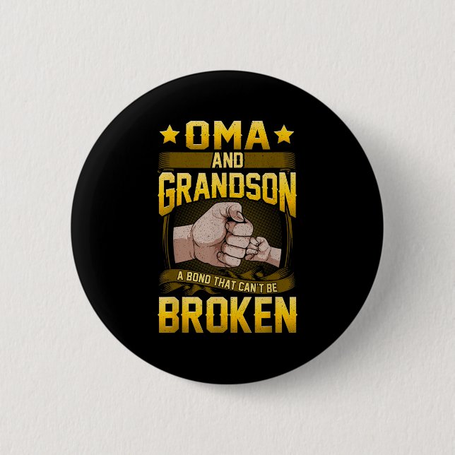 Bóton Redondo 5.08cm Oma And Grandson A Bond That Can't Be Broken Shirt (Frente)