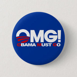 Bóton Redondo 5.08cm OMG! Obama deve ir