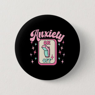 Bóton Redondo 5.08cm On Off (Desativado) Switch Divertido Mental Health