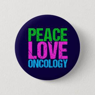 Bóton Redondo 5.08cm Oncologia do amor da paz