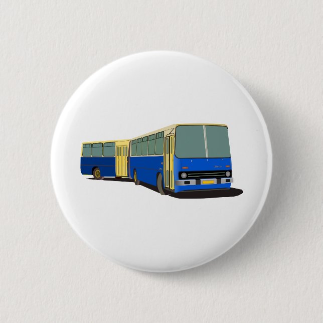 Bóton Redondo 5.08cm Ônibus articulado Ikarus 280 (Frente)