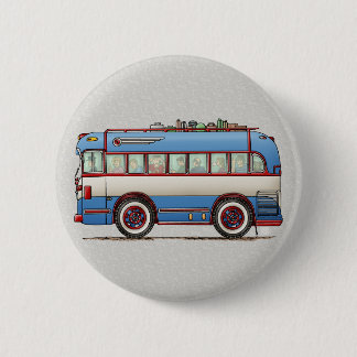 Bóton Redondo 5.08cm Ônibus de excursão bonito do ônibus