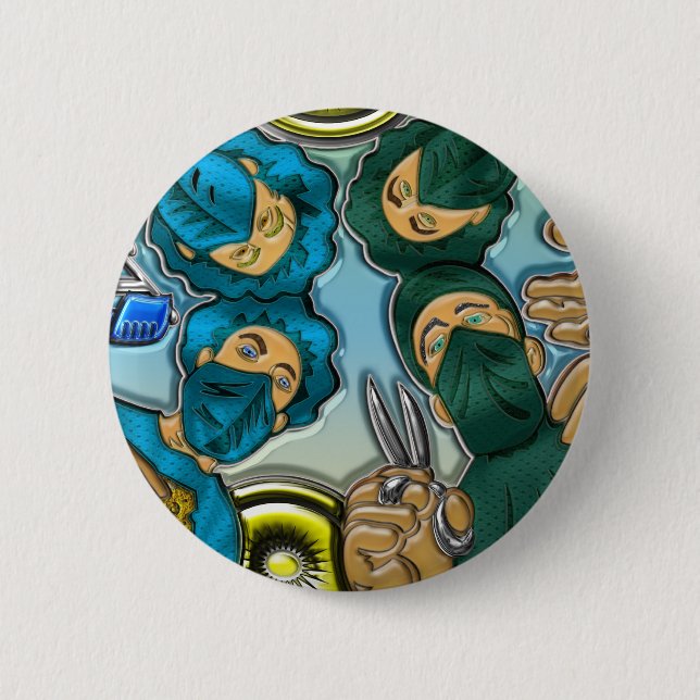 Bóton Redondo 5.08cm Operação ou cirurgia (Frente)