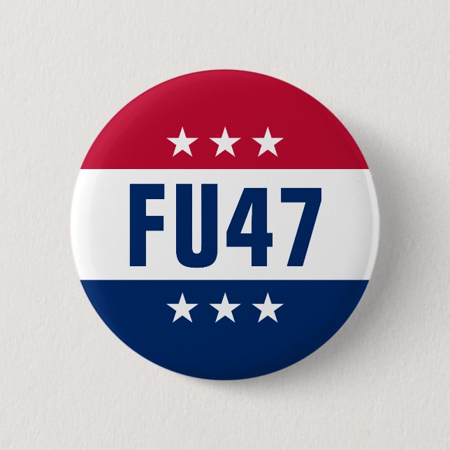 Bóton Redondo 5.08cm Opinião Política Anti-Trump (Frente)